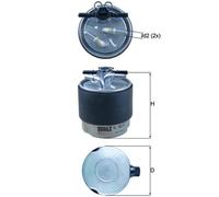 Fuel Filter fits NISSAN X-TRAIL T31 2.0D 11 to 14 Mahle 16400JD50A 16400JD50D