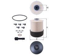 Fuel Filter fits RENAULT CLIO Mk4 1.5D 2012 on Mahle 164000797R 164002073R New