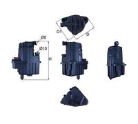 Fuel Filter fits RENAULT CLIO Mk2, Mk3 1.5D 05 to 14 Mahle 164000890R 8200294143