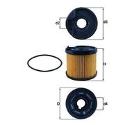 Mahle Fuel Filter KX87D fits Citroen Peugeot - Genuine Part - OE Quality