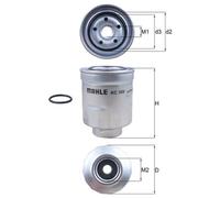 Spin-On Oil Fuel Filter MAHLE KC389D fits Toyota Auris 1.4 - OE Quality