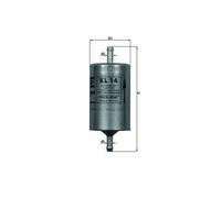 Fuel Filter fits VAUXHALL CAVALIER Mk2, Mk3 1.6 1.8 2.0 2.5 81 to 95 Mahle New