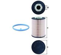 Fuel Filter fits VOLVO V40 52, 526 2.0D 12 to 15 Mahle 1718140299 30681552 New