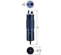 Fuel Filter Fits Volvo V40 Hatchback Cross Country MAHLE KL 831/12