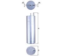 Fuel Filter fits VW CARAVELLE Mk6 2.0D 2015 on Mahle 7E0127401A 7H0127401D New