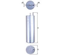 Mahle Original Fuel Filter KL 229/5 - In-Line, OE Fit