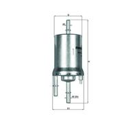 Fuel Filter fits SEAT CORDOBA 6L 1.6 05 to 09 BAH Mahle 6Q0201051B 6Q0201051H