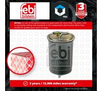Fuel Filter fits VW TRANSPORTER Mk3 1.7D 84 to 92 KY 191127401 191127401B Febi