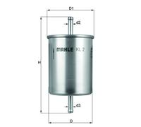 Fuel Filter KL2 79605593 by MAHLE ORIGINAL - Single