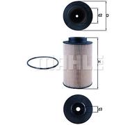 Fuel filter for BREDAMENARINIBUS ERF MAN MAHLE KX 191/1D