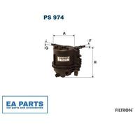 Fuel filter for CITROËN C1 C2 C3 NEMO FILTRON PS 974
