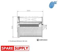 FUEL FILTER FOR OPEL INSIGNIA B COUNTRY TOURER BLUE PRINT ADBP230024
