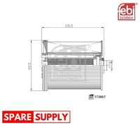 FUEL FILTER FOR OPEL INSIGNIA B COUNTRY TOURER FEBI BILSTEIN 173867