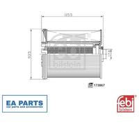 Fuel Filter for OPEL INSIGNIA B Country Tourer FEBI BILSTEIN 173867