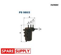 FUEL FILTER FOR RENAULT CLIO KANGOO SYMBOL FILTRON PS 980/2
