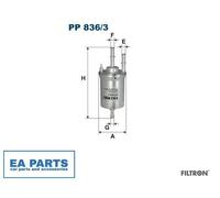 Fuel filter for VW BEETLE BORA CADDY DERBY FILTRON PP 836/3
