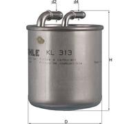 Fuel Filter In Line 86mm Outer Diameter 100mm Height Service Mahle Knecht KL313