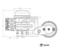 Fuel filter In-Line Filter 186040 FEBI BILSTEIN for VOLVO XC40