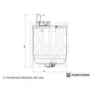 Fuel filter In-Line Filter ADBP230046 BLUE PRINT for HYUNDAI i30 i30 Estate