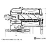Blue Print Fuel Filter ADBP230052 - Fits Jaguar F-PACE, XE, XF II; Land Rover Defender, Discovery V