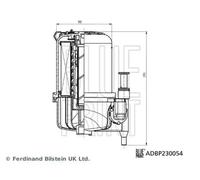 Fuel filter In-Line Filter ADBP230054 BLUE PRINT for LAND ROVER JAGUAR