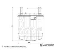 Fuel filter In-Line Filter ADBP230057 BLUE PRINT for KIA RIO IV STONIC