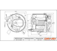 Fuel filter In-Line Filter DP1110.13.0080 Drve+ for FORD MAZDA VOLVO
