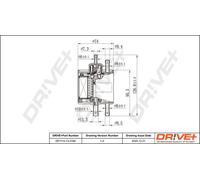 Fuel filter In-Line Filter DP1110.13.0164 Drve+ for MERCEDES-BENZ A-CLASS VANEO
