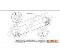 Fuel filter In-Line Filter DP1110.13.0184 Drve+ for BMW ALPINA