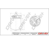 Fuel filter In-Line Filter DP1110.13.0197 Drve+ for MERCEDES-BENZ V-CLASS