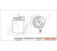 Fuel filter In-Line Filter DP1110.13.0200 Drve+ for MERCEDES-BENZ CLS C-CLASS