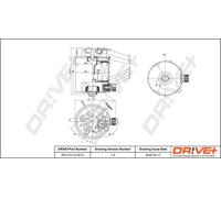 Fuel filter In-Line Filter DP1110.13.0213 Drve+ for NISSAN RENAULT