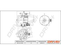 Fuel filter In-Line Filter DP1110.13.0216 Drve+ for NISSAN NAVARA NP300
