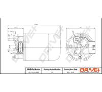 FUEL FILTER DP1110.13.0286 FOR NISSAN K9K636/646/410/896 1.5L 4cyl JUKE