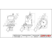 Fuel filter In-Line Filter DP1110.13.0299 Drve+ for NISSAN RENAULT