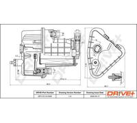FUEL FILTER DP1110.13.0300 FOR RENAULT CLIO/EURO/III K9K774/764 1.5L 4cyl