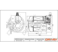 Fuel filter In-Line Filter DP1110.13.0310 Drve+ for MERCEDES-BENZ INFINITI