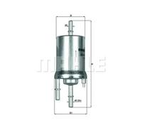 Fuel filter In-Line Filter KL 156/1 KNECHT for SKODA VW SEAT