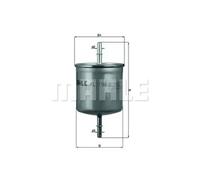 MAHLE KL196 Fuel Filter 80.5mm Diameter 165mm Height Service Fits Volvo
