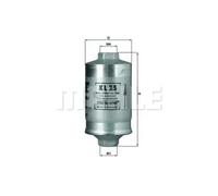 Fuel filter In-Line Filter KL 25 MAHLE for BMW VW PORSCHE AUDI
