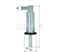 Fuel filter In-Line Filter KL 33 OF MAHLE for MERCEDES-BENZ SSANGYONG DAEWOO