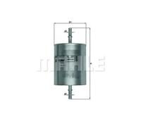 MAHLE KL409 Fuel Filter 74.5mm Diameter 165.5mm Height Fits Ford Mondeo Transit