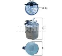 Fuel Filter fits NISSAN PATHFINDER R51 2.5D 2006 on YD25DDTi Mahle 16400EC00A