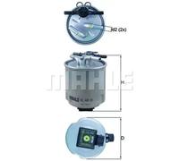 Fuel Filter fits RENAULT KOLEOS Mk1 2.0D 2008 on Mahle 16400JY00B 16400JY00D New