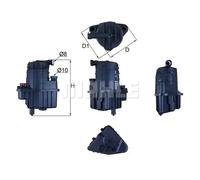 Fuel Filter fits RENAULT CLIO Mk2, Mk3 1.5D 05 to 14 Mahle 164000890R 8200294143