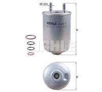 Fuel Filter fits RENAULT GRAND SCENIC Mk3 1.5D 2009 on Mahle 164009384R Quality