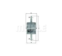 GENUINE MAHLE FUEL FILTER ELEMENT - KL63OF