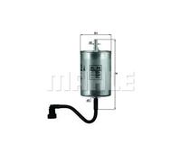 Mahle Original Fuel Filter KL 80 In-Line - for Porsche Boxster, 911 Convertible