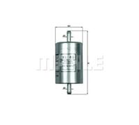 Mahle Knecht Fuel Filter KL86 - In-line - Fits Fiat, Lancia - Genuine Part