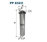 Fuel filter In-Line Filter PP 832/2 FILTRON for BMW ALPINA